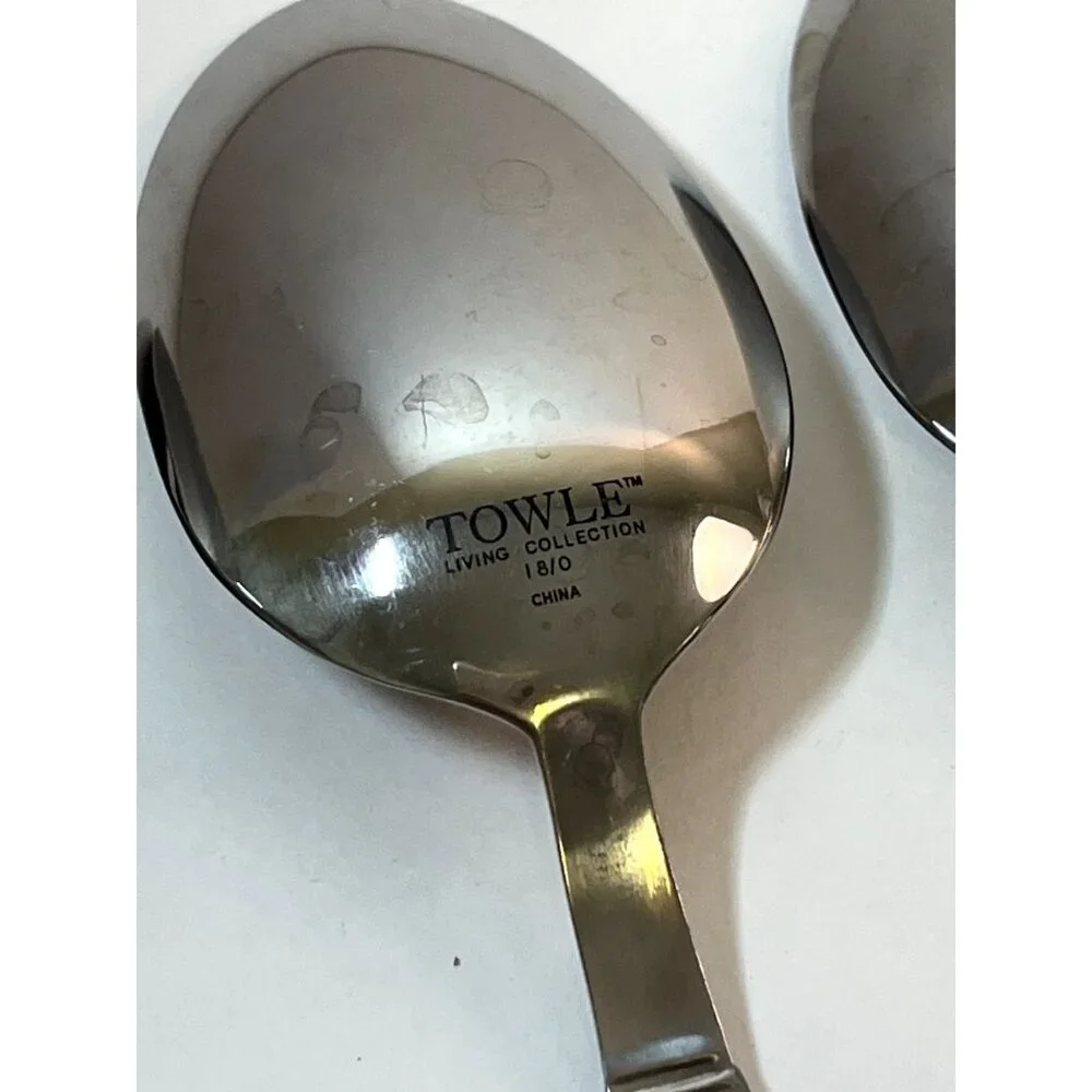 PARADISE by Towle Living Collection Stainless 18/0 Soup Spoon Lot of 6